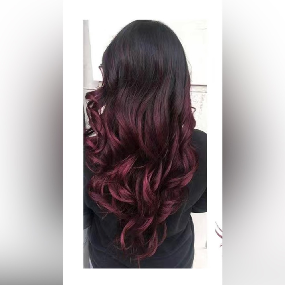New Black to Red Halo Extensions 22"